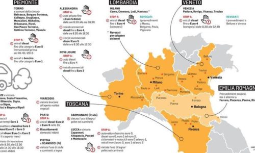 Lo smog ferma il Nord, ed è allarme nell’area più inquinata d’Europa.